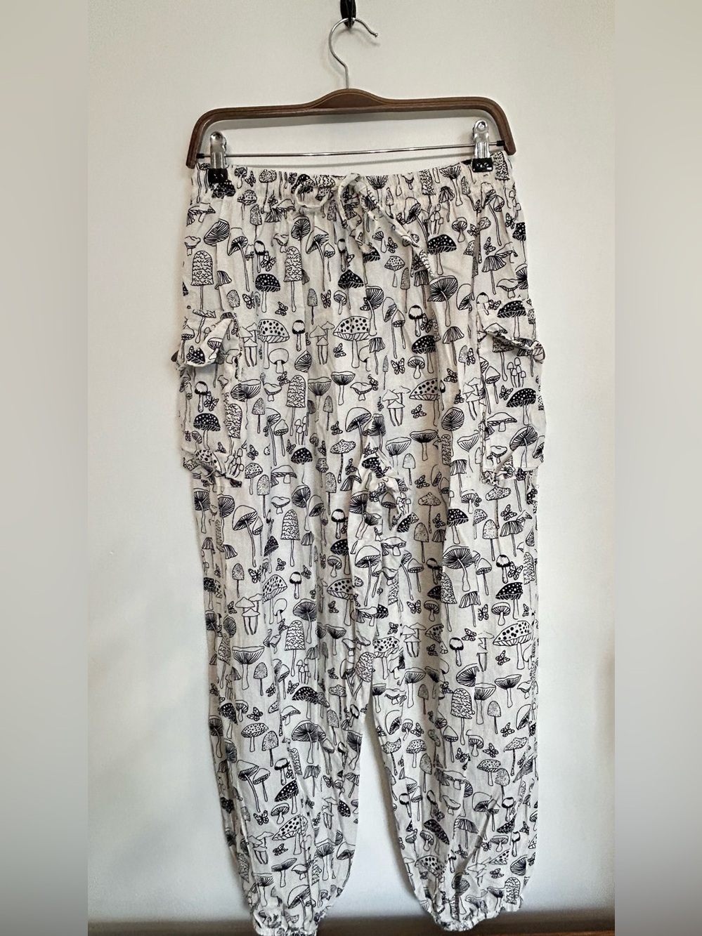 KIRAT 100% COTTON CARGO COMFORT PANTS WITH ELASTIC HEM HIGH RISE